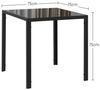 HOMCOM Esstisch für 4 Personen, aus Hartglas (Esszimmertisch, 1-St, Küchentisch), bis 80 kg belastbar, für Küche, Esszimmer, 75 x 75 x 75 cm, Schwarz Bild 3