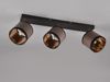Wand- & Deckenstrahler DAVOS mit Stoffschirmen in Taupe/Gold, Breite 58cm Bild 4