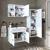 Roomart ADA Badmöbel Set– 4-teiliges Badezimmermöbel Set mit Waschbecken, Unterschrank, Spiegelschrank & Seitenschrank - H 42 x B 35 x T 60 cm • Weiß Bild 3