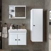 Roomart ADA Badmöbel Set– 4-teiliges Badezimmermöbel Set mit Waschbecken, Unterschrank, Spiegelschrank & Seitenschrank - H 42 x B 35 x T 60 cm • Weiß Bild 2