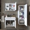 Roomart ADA Badmöbel Set– 4-teiliges Badezimmermöbel Set mit Waschbecken, Unterschrank, Spiegelschrank & Seitenschrank - H 42 x B 35 x T 60 cm • Weiß Bild 4