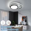 ZMH Deckenlampe LED Deckenleuchte Wohnzimmer - Schwarz Dimmbar Wohnzimmerlampe Modern Rund küchenlampe 56W Deckenbeleuchtung mit Sternnenhimmel Design für Schlafzimmer Arbeitszimmer Hotel Büro Küche Bild 4