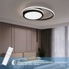 ZMH Deckenlampe LED Deckenleuchte Wohnzimmer - Schwarz Dimmbar Wohnzimmerlampe Modern Rund küchenlampe 56W Deckenbeleuchtung mit Sternnenhimmel Design für Schlafzimmer Arbeitszimmer Hotel Büro Küche Bild 3