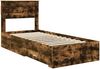vidaXL Bettrahmen Rauchige Eiche und Silber 75 x 190 cm Holzwerkstoff 3410046 Bild 4