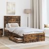 vidaXL Bettrahmen Rauchige Eiche und Silber 75 x 190 cm Holzwerkstoff 3410046 Bild 3