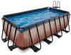 EXIT Wood Pool mit Filterpumpe - braun 400 x 200 x 122 cm Bild 3