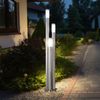 LED Stehlampe, Edelstahl, 3-Säulen, H 170 cm Bild 3