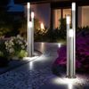 LED Stehlampe, Edelstahl, 3-Säulen, H 170 cm Bild 5