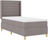 vidaXL Boxspringbett mit Matratze mit Kopfteil Taupe 90 x 190 cm Stoff 3341746 Bild 4