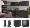 Eckunterschrank R-Line Anthrazit Landhaus 86 cm , AP Eiche Vicco Bild 4