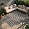 Vimoda Outdoorteppich Ventura, wetterfest robust kurzflor teppich Balkon Terrasse Küche, Rechteckig, Höhe: 5 mm, In- & Outdoor geometrisches Design Teppich waschbar in Grün Beige Grau Bild 3