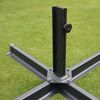 Gastronomie-Ampelschirm HWC-A96, Sonnenschirm 3x3m (Ø4,24m) Polyester Alu/Stahl 23kg ~ bordeaux mit Ständer Bild 5