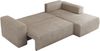 Ecksofa mit Schlaffunktion, Bettkasten und losen Kissen für das Wohnzimmer - TRENTINO - Beige Stoff - rechts Bild 5
