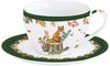 EasyLife Tasse Forest Dream, Porzellan, Spülmaschinengeeignet, Mehrfarbig, Fuchs, H: 7cm Bild 2