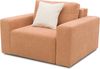 DOMO. collection Sessel 700 029, Polstersessel mit Schlaffunktion und Federkernpolsterung, loses Rückenkissen, Schlafsessel, Armsessel 130 x 116 x 85 cm (BxTxH), lachs Bild 4