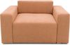 DOMO. collection Sessel 700 029, Polstersessel mit Schlaffunktion und Federkernpolsterung, loses Rückenkissen, Schlafsessel, Armsessel 130 x 116 x 85 cm (BxTxH), lachs Bild 5