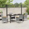 vidaXL Garten Essgruppe mit Kissen 5 pcs Grau Poly-Rattan 3379761 Bild 3
