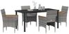 vidaXL Garten Essgruppe mit Kissen 5 pcs Grau Poly-Rattan 3379761 Bild 2