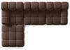 Micadoni Modulares Sofa Bellis 4-Sitzer mit flachem Modul Samt Bluvel Dunkelbraun Bild 4