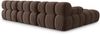 Micadoni Modulares Sofa Bellis 4-Sitzer mit flachem Modul Samt Bluvel Dunkelbraun Bild 5