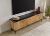 TV-Board Akazie 180x40x55 natur lackiert / Marmor schwarz LONDON #105 Bild 2