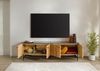 TV-Board Akazie 180x40x55 natur lackiert / Marmor schwarz LONDON #105 Bild 4