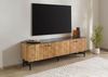 TV-Board Akazie 180x40x55 natur lackiert / Marmor schwarz LONDON #105 Bild 3