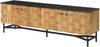 TV-Board Akazie 180x40x55 natur lackiert / Marmor schwarz LONDON #105 Bild 1