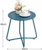 Outdoor Beistelltisch Blumen Stahl Patio Metall Marineblau Bild 3