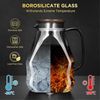 ecooe Glaskaraffe 1.8L schwarz mit Deckel für Kühlschrank - Wasserkrug für Bild 3