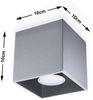 Aufbaulampe, Deckenleuchte, Aluminium grau, L 10 cm Bild 5