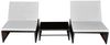 vidaXL Outdoor-Lehnstühle 2 Stk. mit Tisch Braun Poly Rattan 43068 Bild 2