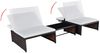 vidaXL Outdoor-Lehnstühle 2 Stk. mit Tisch Braun Poly Rattan 43068 Bild 3