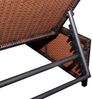 vidaXL Outdoor-Lehnstühle 2 Stk. mit Tisch Braun Poly Rattan 43068 Bild 5