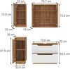 Badmöbel-Set Lotta Eiche/weiß gestreift 4 Teile Vicco Bild 2
