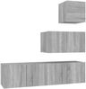 4-tlg. TV-Schrank-Set Grau Sonoma Holzwerkstoff [3120318] Bild 2