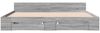 vidaXL Bettgestell mit Schubladen Grau Sonoma 200x200cm Holzwerkstoff 3280725 Bild 4