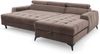Ecksofa Schlafsofa Sofa AGNESA XS Stoff Salvador Braun Ottomane Rechts Bild 4