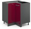 Eckunterschrank R-Line Rot Hochglanz 75.6 cm ohne Arbeitsplatte Vicco Bild 5