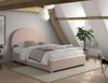 MOON Polsterbett 140 x 200 cm mit Bettkasten, inkl Lattenrost, Bezug trendiger Boucle Stoff in Rosa Bild 2
