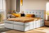Kaiser Möbel Boxspringbett mit matratze und bettkasten, Schlafbett LUDANO stoff Noel, Inklusive zwei Containern, zwei Matratzen, Topper-Bezug Bild 5
