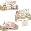 Woltu Kinderregal, 3-tlg, Bücherregal Wand, Montessori Regal, aus Massivholz Bild 4