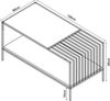 Couchtisch Pärghos 120x60x45 cm Schwarz/Betonoptik [en. casa] Bild 3