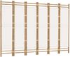 vidaXL 6-tlg. Paravent Faltbar 240 cm Bambus und Canvas 350626 Bild 3