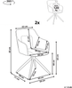 Esszimmerstuhl 2er Set drehbar LIKELY Stoff Hellbeige Bild 2