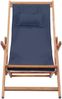 vidaXL Strandstuhl Klappbar Stoff und Massivholz Blau 43996 Bild 2