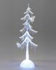 formano LED Weihnachtsbaum Acryl 45 cm Dekobaum mit Licht & Vogel – Winterdeko mit Schnee-Effekt & Eiszapfen – stilvolle Weihnachtsdeko batteriebetrieben (3x AAA) – klare Deko für Tisch & Fenster Bild 2