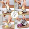 SURFOU Gemüsehobel 4-in-1 Verstellbar Edelstahl Gemüsereibe Küchenhobel und Reibe, emüsereibe, Heimküche, in Scheiben geschnitten, 4 teiliges Set Bild 2