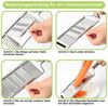 SURFOU Gemüsehobel 4-in-1 Verstellbar Edelstahl Gemüsereibe Küchenhobel und Reibe, emüsereibe, Heimküche, in Scheiben geschnitten, 4 teiliges Set Bild 4