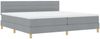 vidaXL Boxspringbett mit Kissen Hellgrau 200 x 200 cm Stoff 3338867 Bild 4
